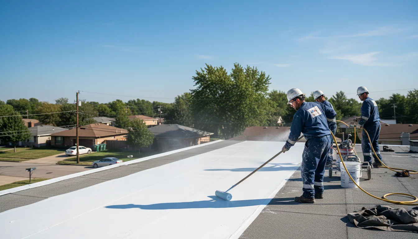 Commercial roof coating in Alexis, IL near me
